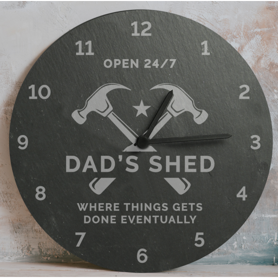 Personalised Tools Slate Clock