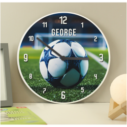 Personalised Football Wooden Childrens Clock