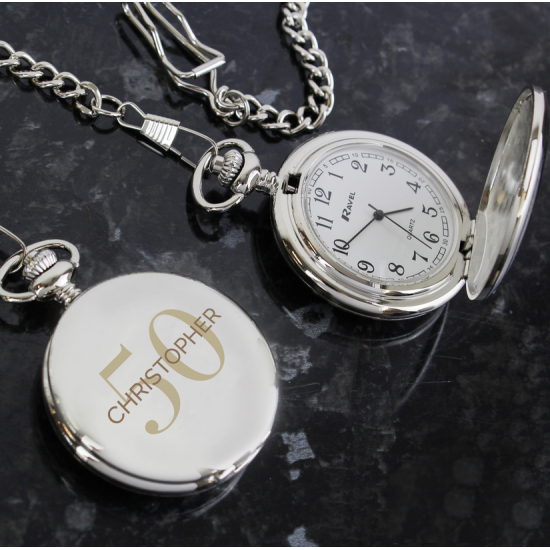 Personalised Birthday Big Age Pocket Fob Watch