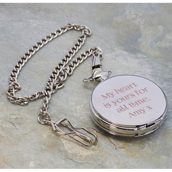 Personalised Valentine's Day Dual-Side Pocket Watch