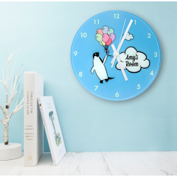 Percy Penguin Personalised Wall Clock 